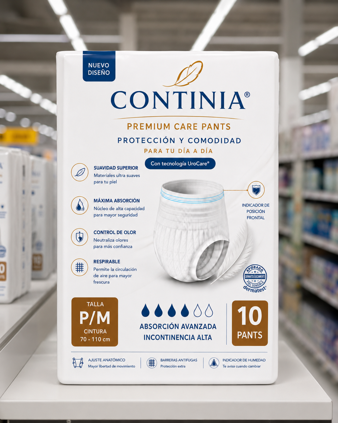 Continia Premium Pants P/M x 10. Incontinencia Alta