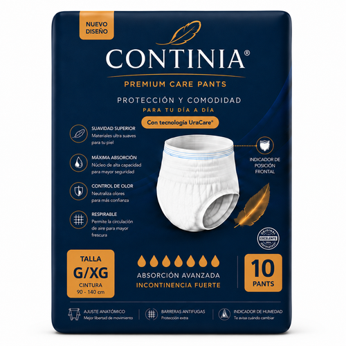 Continia Premium Pants G/XG x 10. Incontinencia Fuerte